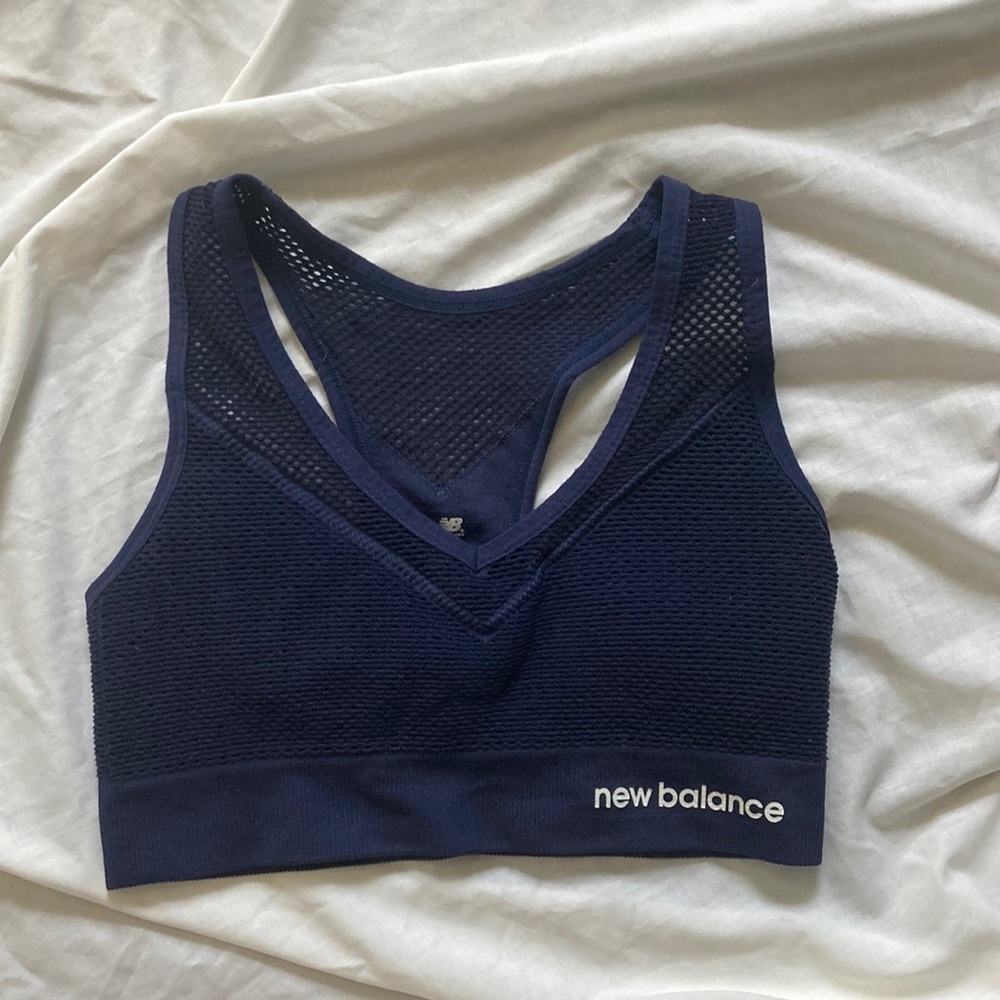 New Balance Sports Bra Removable Pads Mesh